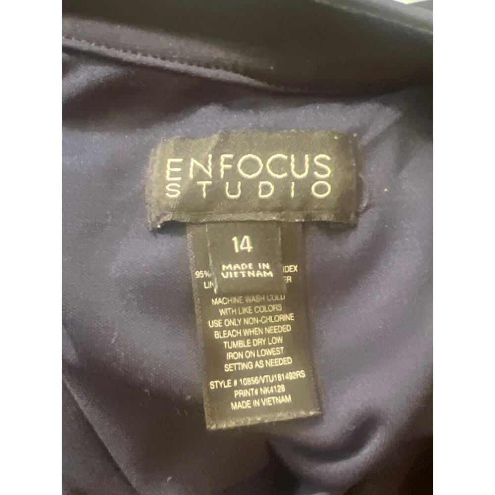 Enfocus Studio Navy White Black Polka Dot Maxi Dress 14 - Picture 7 of 7